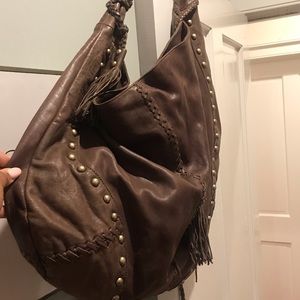 Brown Leather Hobo Bag